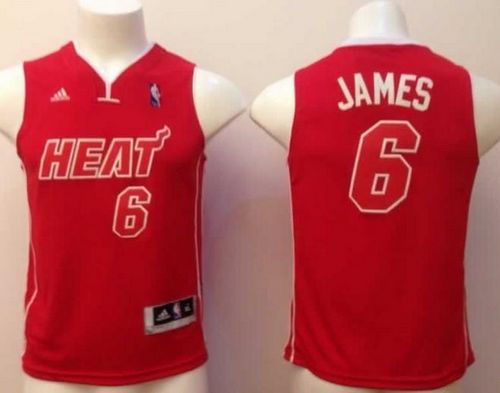 Heat #6 LeBron James Red Pride Swingman Stitched Youth NBA Jersey Heat #6 LeBron James Red Pride Swingman Stitched Youth NBA Jersey