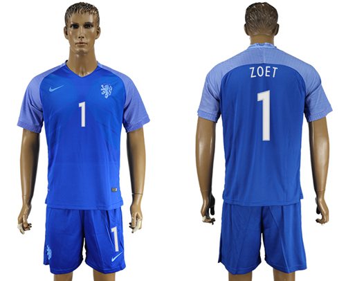 Holland #1 Zoet Away Soccer Country Jersey Holland #1 Zoet Away Soccer Country Jersey