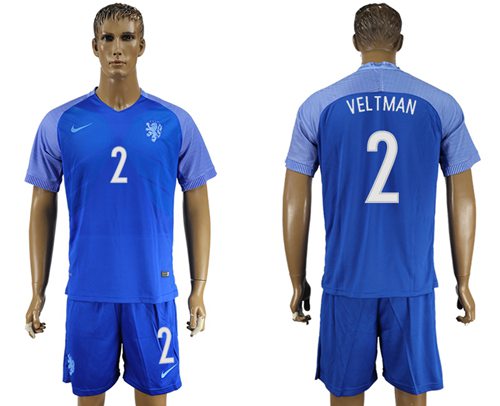 Holland #2 Veltman Away Soccer Country Jersey Holland #2 Veltman Away Soccer Country Jersey
