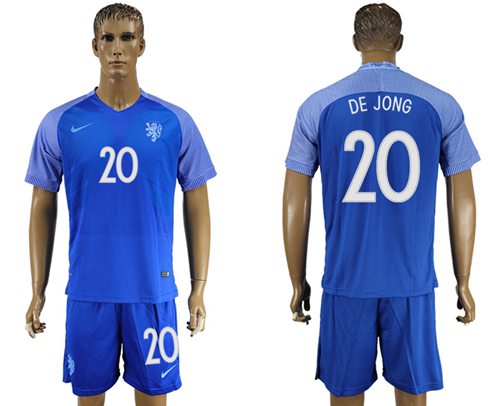 Holland #20 De Jong Away Soccer Country Jersey Holland #20 De Jong Away Soccer Country Jersey