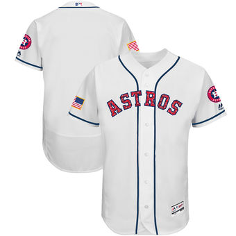 Houston Astros Majestic 2017 Stars & Stripes Authentic Collection FlexBase Team Jersey - White