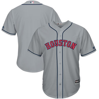 Houston Astros Majestic 2017 Stars & Stripes Cool Base Team Jersey - Gray