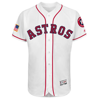 Houston Astros Majestic Fashion Stars & Stripes FlexBase Jersey - White Houston Astros Majestic Fashion Stars & Stripes FlexBase Jersey - White