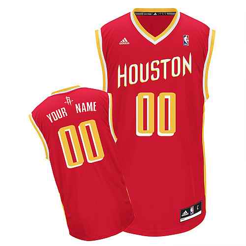 Houston Rockets Youth Custom Red Yellow Number Jersey