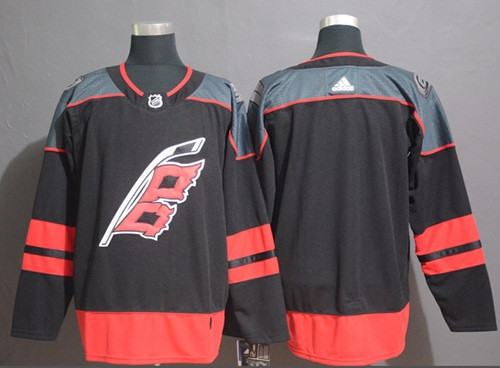 Hurricanes Blank Black Alternate Authentic Stitched Hockey Jersey