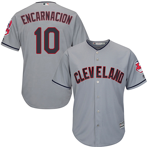 Indians #10 Edwin Encarnacion Grey New Cool Base Stitched Baseball Jersey Indians #10 Edwin Encarnacion Grey New Cool Base Stitched Baseball Jersey