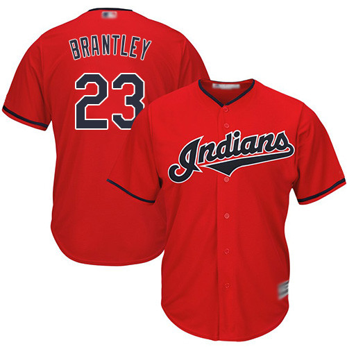Indians #23 Michael Brantley Red New Cool Base Stitched Baseball Jersey Indians #23 Michael Brantley Red New Cool Base Stitched Baseball Jersey