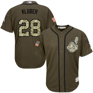 Indians #28 Corey Kluber Green Salute to Service Stitched Youth MLB Jersey Indians #28 Corey Kluber Green Salute to Service Stitched Youth MLB Jersey