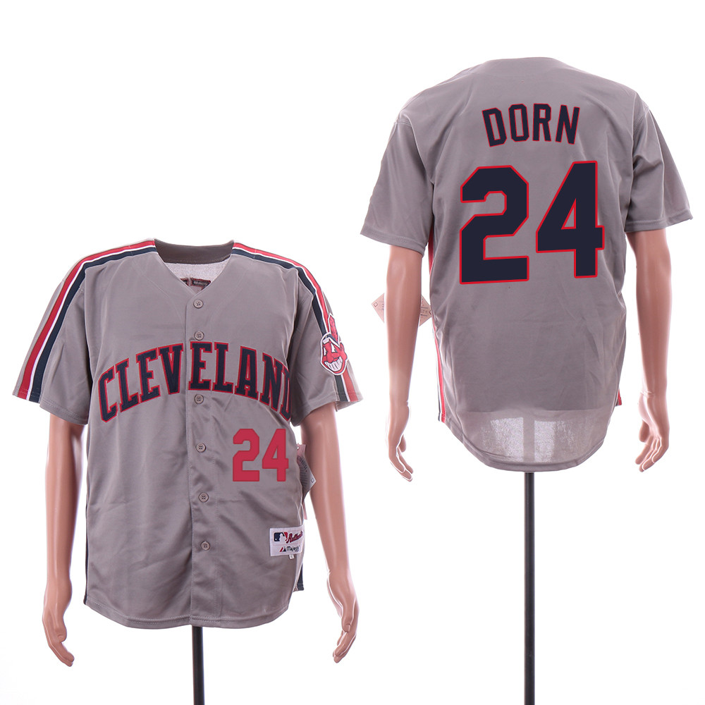 Indians 24 Roger Dorn Gray Turn Back The Clock Jersey Indians 24 Roger Dorn Gray Turn Back The Clock Jersey
