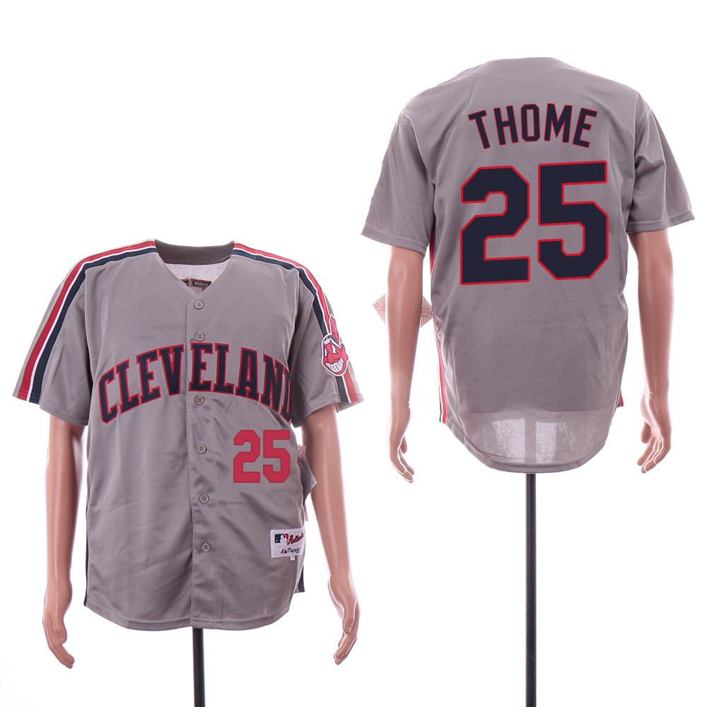 Indians 25 Jim Thome Gray Turn Back The Clock Jersey Indians 25 Jim Thome Gray Turn Back The Clock Jersey