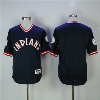 Indians Blank Navy Turn Back The Clock Stitched MLB Jersey Indians Blank Navy Turn Back The Clock Stitched MLB Jersey