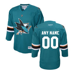 Infant San Jose Sharks Reebok Teal Custom Replica Home Jersey
