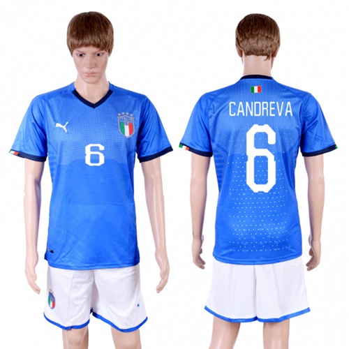 Italy #6 Candreva Home Soccer Country Jersey