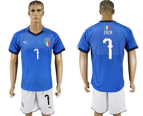 Italy #7 Zaza Home Soccer Country Jersey Italy #7 Zaza Home Soccer Country Jersey