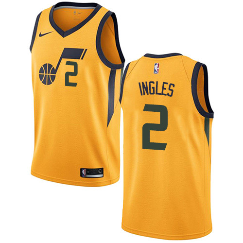 Jazz #2 Joe Ingles Yellow Youth Basketball Swingman Statement Edition Jersey