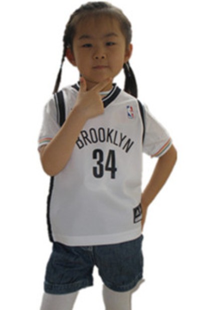 Kid Paul Pierce Brooklyn Nets #34 White Jersey