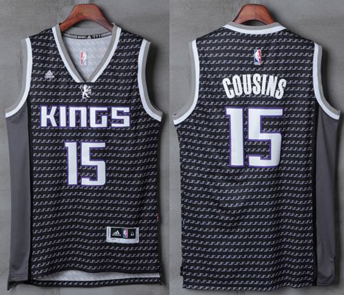 Kings #15 DeMarcus Cousins Black New Stitched NBA Jersey Kings #15 DeMarcus Cousins Black New Stitched NBA Jersey