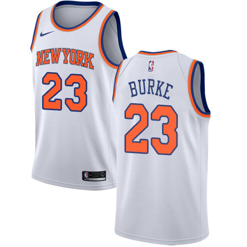 Knicks #23 Trey Burke White Youth Basketball Swingman Association Edition Jersey