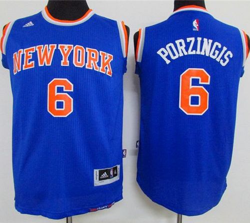 Knicks #6 Kristaps Porzingis Blue Stitched Youth NBA Jersey Knicks #6 Kristaps Porzingis Blue Stitched Youth NBA Jersey