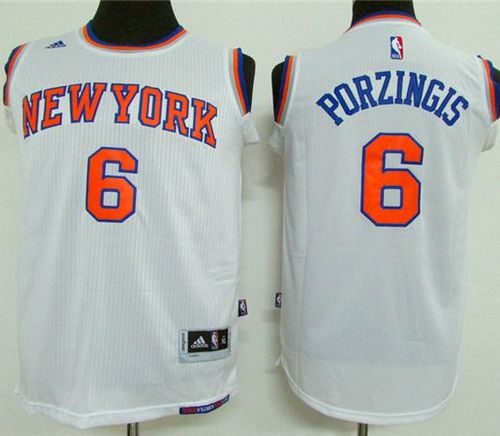 Knicks #6 Kristaps Porzingis White Stitched Youth NBA Jersey Knicks #6 Kristaps Porzingis White Stitched Youth NBA Jersey