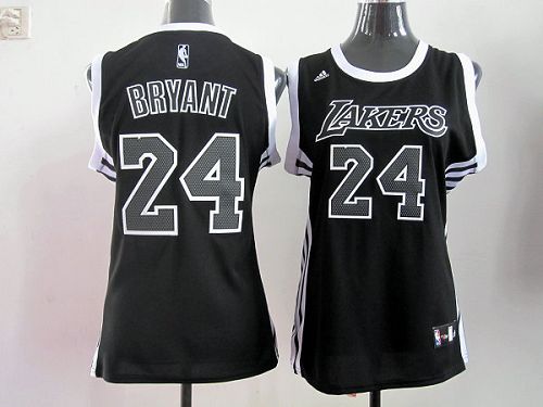 Lakers #24 Kobe Bryant Black White Women's Fashion Stitched NBA Jersey Lakers #24 Kobe Bryant Black White Women's Fashion Stitched NBA Jersey