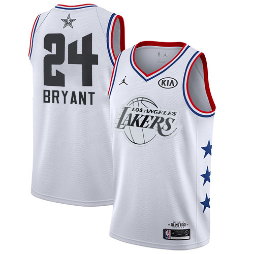 Lakers #24 Kobe Bryant White Women's Basketball Jordan Swingman 2019 All-Star Game Jersey Lakers #24 Kobe Bryant White Women's Basketball Jordan Swingman 2019 All-Star Game Jersey