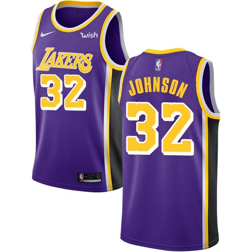 Lakers #32 Magic Johnson Purple Women's Basketball Swingman Statement Edition Jersey Lakers #32 Magic Johnson Purple Women's Basketball Swingman Statement Edition Jersey