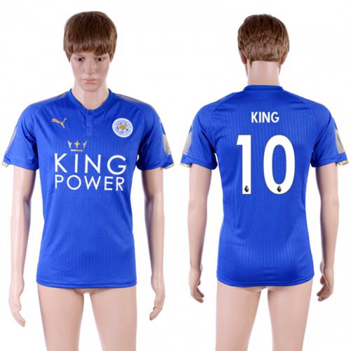 Leicester City #10 King Home Soccer Country Jersey Leicester City #10 King Home Soccer Country Jersey
