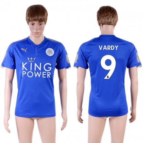Leicester City #9 Vardy Home Soccer Country Jersey Leicester City #9 Vardy Home Soccer Country Jersey