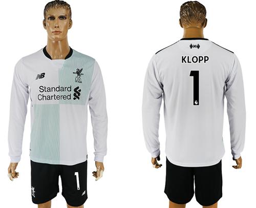 Liverpool #1 Klopp Away Long Sleeves Soccer Club Jersey Liverpool #1 Klopp Away Long Sleeves Soccer Club Jersey