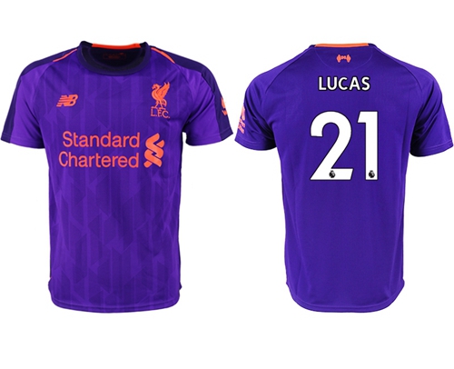 Liverpool #21 Lucas Away Soccer Club Jersey