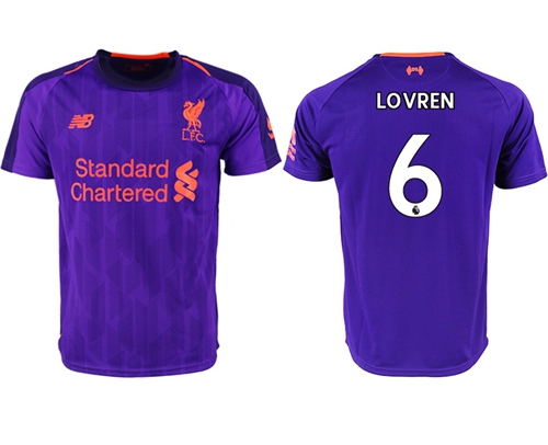 Liverpool #6 Lovren Away Soccer Club Jersey