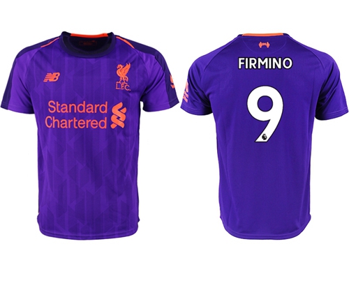 Liverpool #9 Firmino Away Soccer Club Jersey