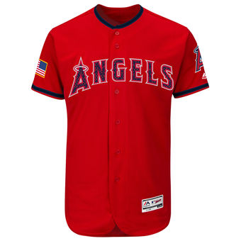 Los Angeles Angels of Anaheim Majestic Fashion Stars & Stripes FlexBase Jersey - Scarlet
