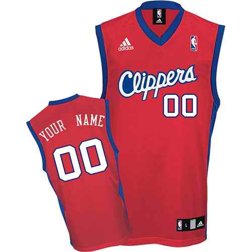 Los Angeles Clippers Custom Red Adidas Road Jersey