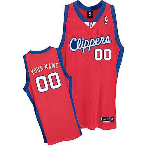 Los Angeles Clippers Custom Red Road Jersey -1