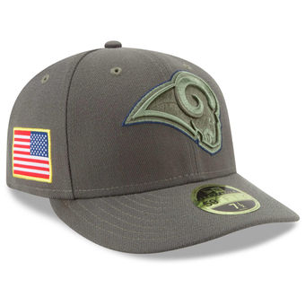 Los Angeles Rams 2017 Salute To Service Low Profile Fitted Hat – Olive