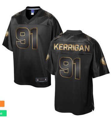 MEN'S WASHINGTON REDSKINS RYAN KERRIGAN PRO LINE BLACK GOLD COLLECTION JERSEY