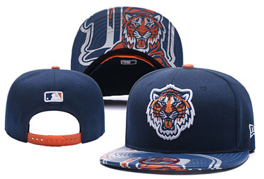 MLB Detroit Tigers USA Flag Logo Navy Adjustable Hat LQ153