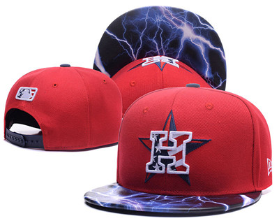 MLB Houston Astros USA Flag Logo Red Adjustable Hat LH