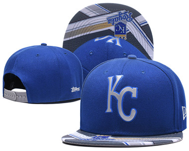 MLB Kansas City Royals Team Logo Blue Snapback Adjustable Hat GS