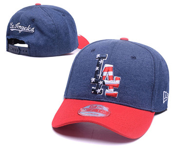 MLB Los Angeles Dodgers Navy Mitchell & Ness Stitched Snapback Adjustable Hat 31