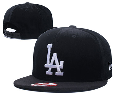MLB Los Angeles Dodgers Team Logo Black Adjustable Hat