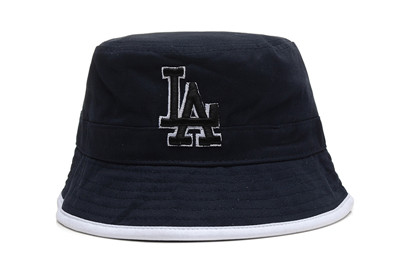 MLB Los Angeles Dodgers Team Logo Black Wide Brim Hat LX