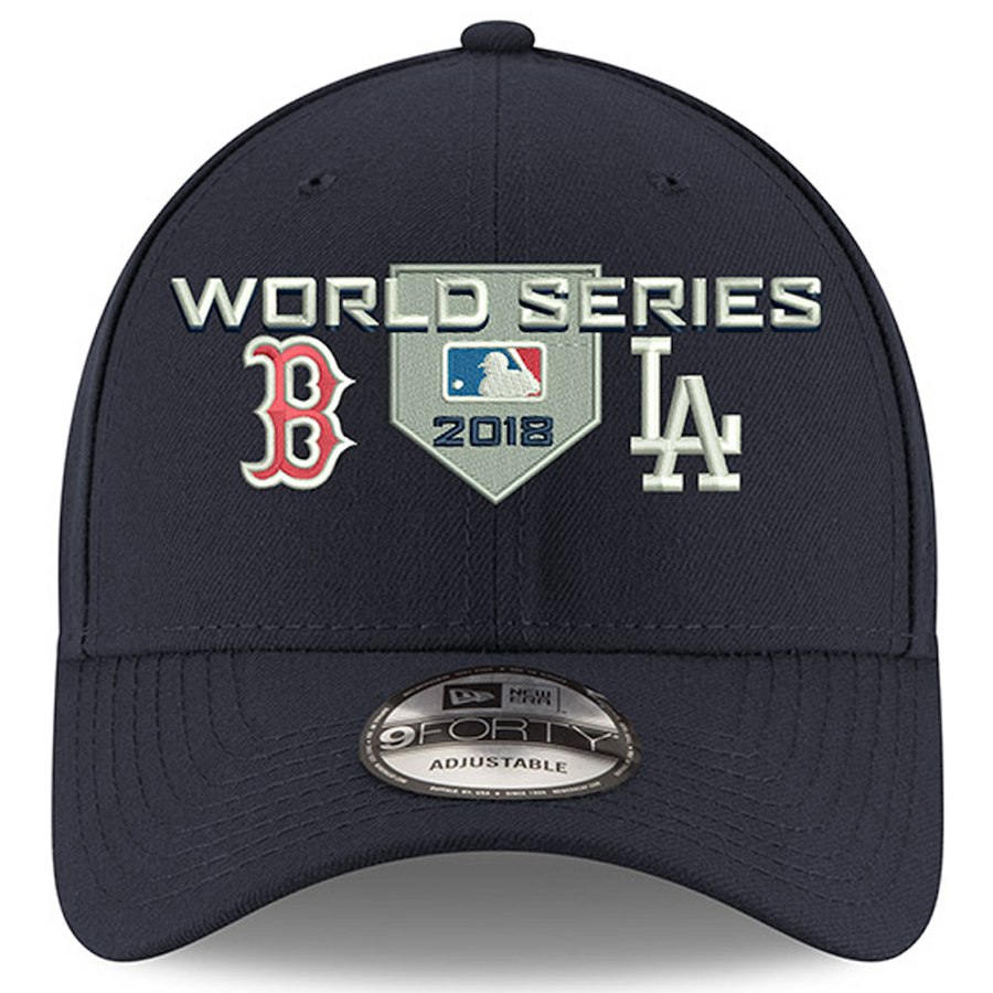 MLB Los AngelesDodgers Team Logo Black Peaked Adjustable Hat  2