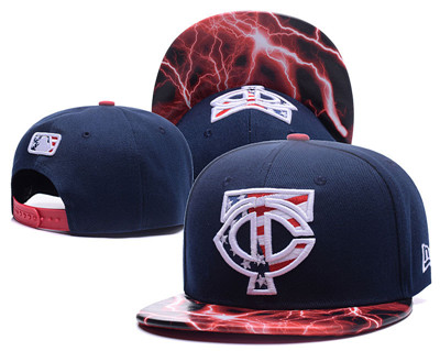 MLB Minesota Twins USA Flag Logo Navy Adjustable Hat LH