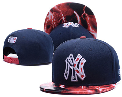 MLB New York Yankees USA Flag Logo Navy Adjustable Hat LH