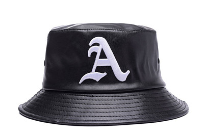 MLB Oakland Athletics Team Logo Black Wide Brim Hat LX