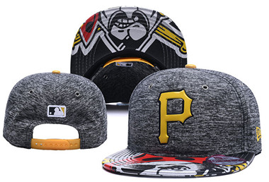 MLB Pittsburgh Pirates Team Logo Gray Adjustable Hat