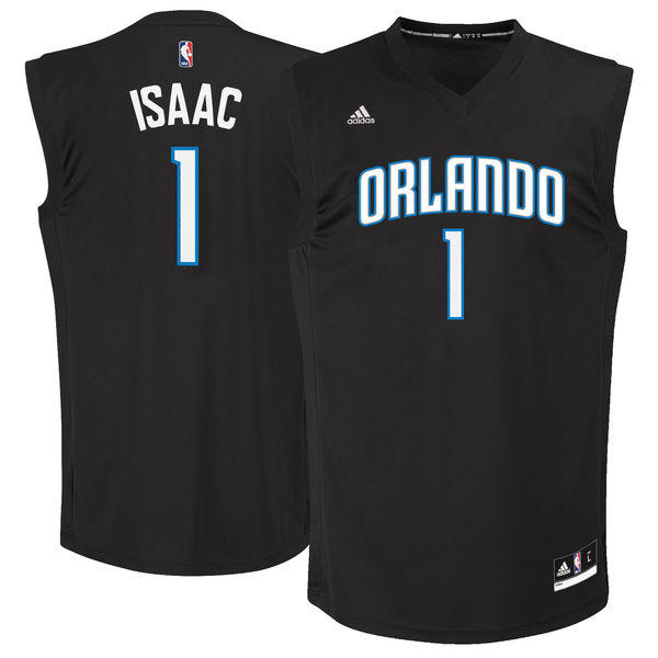 Magic #1 Jonathan Isaac Black 2017 NBA Draft #1 Pick Replica Jersey